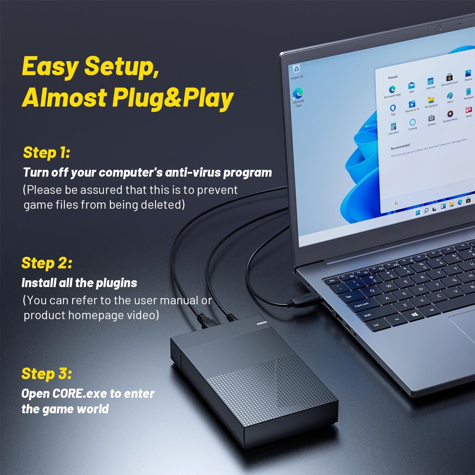 KINHANK 4T Gaming HDD 新品 Amazon.com: Kinhank 4TB Retro Gaming Hard Drive with 75,000+ Games